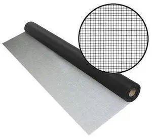 PHIFER 3040335 Polyester Improved Visibility Insect Screening, 36 x 50', Black,