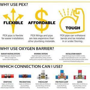 APOLLO APPOB100012 1/2 in. x 1000 ft. Oxygen Barrier Radiant Heating PEX Pipe