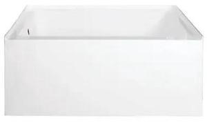 AQUA EDEN VTDE483222L Alcove Bathtubs, 48 L, 32 W, White, Acrylic