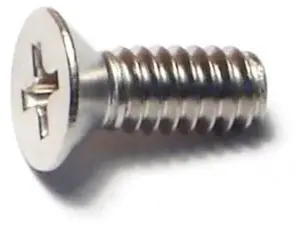 MIDWEST FASTENER 07181 #10-24 x 1/2 in Phillips Flat Machine Screw, Plain