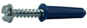 MIDWEST FASTENER 07573 Screw Anchor, 1" L, Plastic, 100 PK
