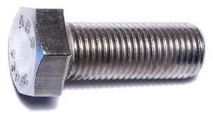 MIDWEST FASTENER 68023 18-8, 3/8"-24 Hex Head Cap Screw, Plain Stainless Steel,