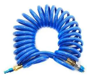 STEELMAN 50041-WMQ-IND 25-Foot Coiled 3/8" ID Air Hose with Reusable 1/4" NPT