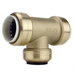 APOLLO FSBT11CTS1 1 in. IPS x 1 in. IPS x 1 in. CTS Brass Push-To-Connect Slip