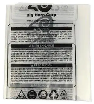 BIG HORN 11789 19.5 Inch Dia. Clear Plastic Dust Collection Bag 30.5 Inch x 33