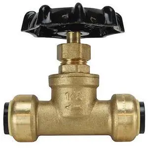 APOLLO FSBSV12WD 1/2 in. Brass Push-To-Connect Stop Valve with Drain