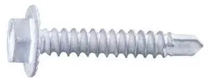MIDWEST FASTENER 54479 Self-Drilling Screw, #8 x 1 in, White Ruspert Steel