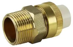APOLLO CPVCMU1234 3/4 in. Brass MNPT Union x 1/2 in. Solvent Weld CPVC