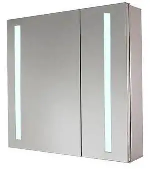 KETCHAM ALD-2625-LED 26" x 24" Surface Mounted/Recessed Polished Edge LED