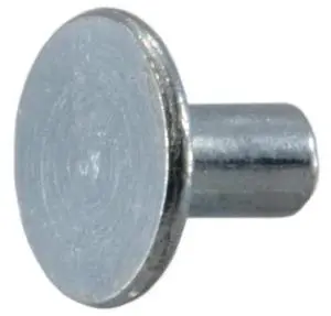 MIDWEST FASTENER 62203 Tinner Rivet, Flat Head, 0.24" Dia., Steel Body, 120 PK