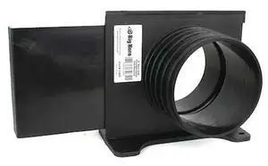 BIG HORN 11457 4-Inch ABS Plastic Wall Mounted Blast Gate with One Threaded End