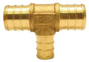 APOLLO APXT3434125PK 3/4 in. x 3/4 in. x 1/2 in. Brass PEX Barb Reducing Tee