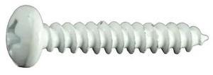 MIDWEST FASTENER 35968 Sheet Metal Screw, #8 x 1 in, White Steel Pan Head