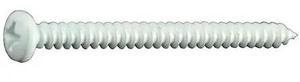 MIDWEST FASTENER 35973 Sheet Metal Screw, #8 x 2 in, White Steel Pan Head