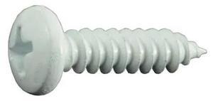 MIDWEST FASTENER 35974 Sheet Metal Screw, #10 x 3/4 in, White Steel Pan Head