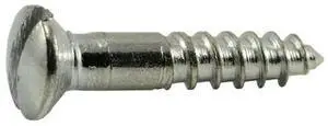 MIDWEST FASTENER 62196 Wood Screw, #6, 3/4 in, Chrome Steel Oval Head Slotted