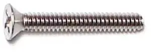 MIDWEST FASTENER 07164 #6-32 x 1 in Phillips Flat Machine Screw, Plain 18-8