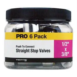 APOLLO FSBVS1238C6JR 1/2 in. Chromed Brass Push-To-Connect x 3/8 in. O.D. Comp.