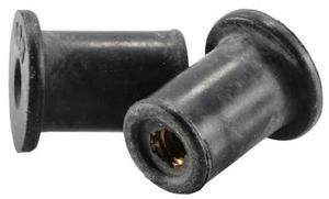 MIDWEST FASTENER 64541 Rivet Nut, #6-32 Thread Size, 1/2 in L, Rubber, 10 PK