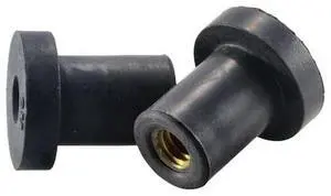 MIDWEST FASTENER 64551 Rivet Nut, 1/4"-20 Thread Size, 3/4 in L, Rubber, 7 PK