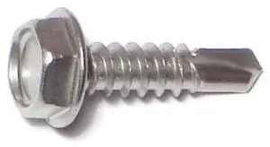 MIDWEST FASTENER 09848 Self-Drilling Screw, #10 x 3/4 in, Zinc Plated Stainless