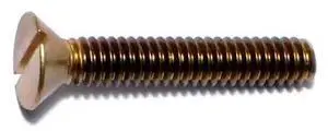 MIDWEST FASTENER 61053 1/4"-20 x 1-1/2 in Slotted Flat Machine Screw, Plain