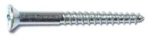 MIDWEST FASTENER 02582 Wood Screw, #10, 2 in, Zinc Plated Steel Flat Head