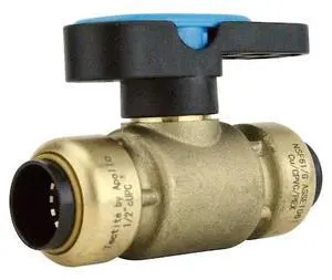 APOLLO FSBBV12TX 1/2 in. Brass Push-To-Connect Compact Ball Valve with Lockable