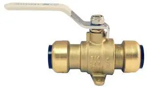 APOLLO FSBBV34DE 3/4 in. Brass Push Ball Valve with Flange and Drain