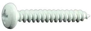 MIDWEST FASTENER 35976 Sheet Metal Screw, #10 x 1-1/4 in, White Steel Pan Head
