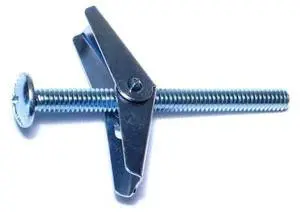 MIDWEST FASTENER 07624 Toggle Bolt, 3" L, Steel, 50 PK