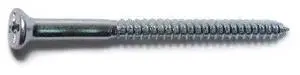 MIDWEST FASTENER 02562 Wood Screw, #8, 2-1/2 in, Zinc Plated Steel Flat Head