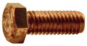 MIDWEST FASTENER 39362 3/8"-16 Hex Head Cap Screw, Silicon Bronze, 1 in L, 6 PK