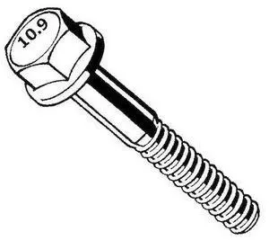MIDWEST FASTENER 932983 Class 10.9, M12-1.75 Flange Bolt, Black Phosphate