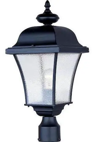 MAXIM 1065BK Senator 1-Light 9" Wide Black Outdoor Pole/Post Mount