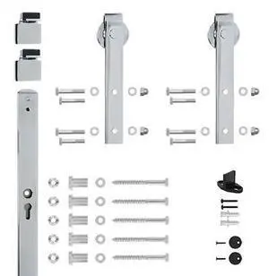 DESIGNER COLLECTION NT.1400.09W.04 Chrome 78" Sliding Barn Door Hardware