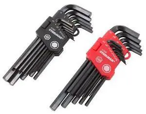 STEELMAN 41935 26-Piece Long Arm Hex Key Wrench Set, Inch/Metric (SAE/MM)