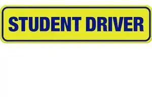 HY-KO A00570 Student Driver Magnet Sign 3" x 12", 5PK