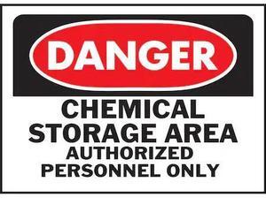 HY-KO A20355 Danger Chemical Storage Area Sign 10" x 14", 5PK
