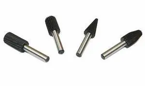 BIG HORN 13106 4 Pcs 1/4-Inch Shank Rotary Wood Carving Burr File Rasp Drill