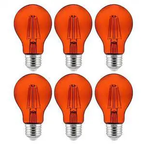 SUNLITE 40944-SU LED Filament A19 60W Equivalent Colored Transparent Dimmable