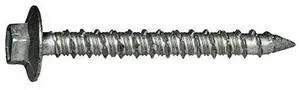 MIDWEST FASTENER 51786 Tapcon Masonry Screw, 1/4" Dia., Hex, 2 1/4 in L, Steel