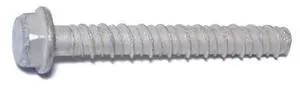 RED HEAD 08868 Tapcon Concrete Screw, 1/2" Dia., Hex, 4" L, Steel Zinc Plated,