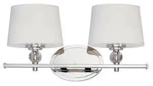 MAXIM 12762WTPN Rondo 2-Light 16.75" Wide Polished Nickel Vanity Light