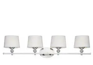MAXIM 12764WTPN Rondo 4-Light 36.25" Wide Polished Nickel Vanity Light