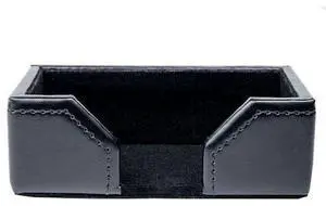 DACASSO AG-1407 Black Bonded Leather Business Card Holder