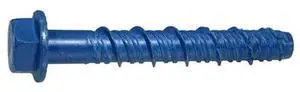 TORQUEMASTER 53248 Masonry Screw, 3/8" Dia., Hex, 3" L, Steel Blue Ruspert, 50