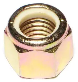 MIDWEST FASTENER 08212 Nylon Insert Lock Nut, 3/4"-10, Steel, Grade 8, Yellow