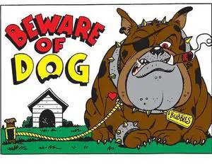 HY-KO A20542 Beware Of Dog Sign 10" x 14", 5PK