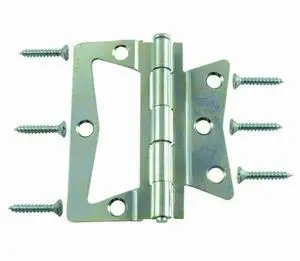 MIDWEST FASTENER 37365 3-1/2 Zinc Plated Steel Non-Mortise Hinges 2PK